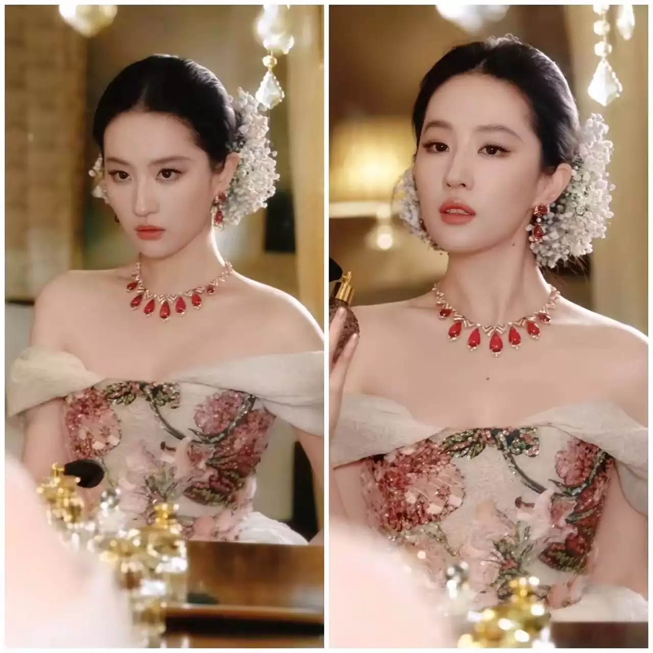 刘亦菲一袭ElieSaab2026春夏高定深V流苏长裙压轴登场